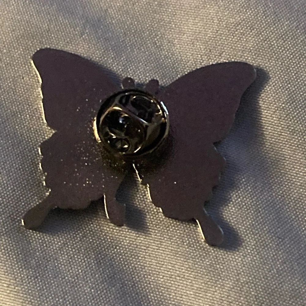 Pink Butterfly Ribbon Brooch - Picture 2 of 2